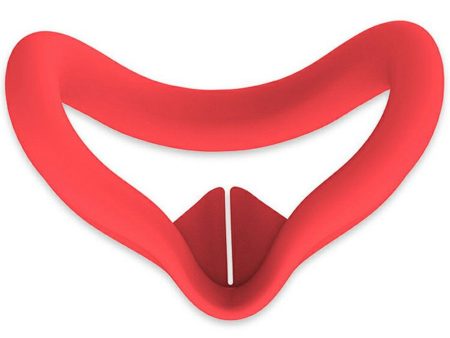 Meta Quest 3S VR Facial Interface Silicone Case Anti-Sweat Face Pad Protective Cover - Red For Discount