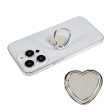 Love Heart shape rotatable smartphone ring holder - Silver For Discount