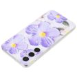 Samsung Galaxy S24 FE Case Pattern Printing Flexible Phone Cover Clear Edge - Purple Flower Online Sale