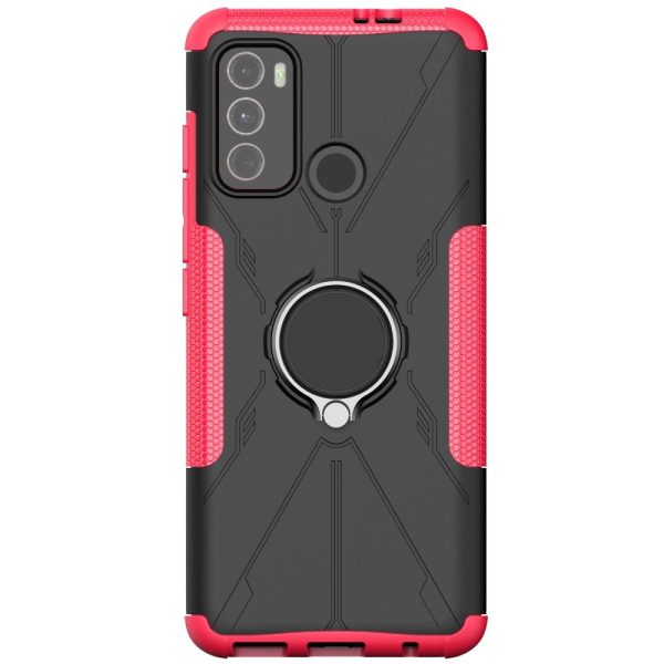 Kickstand cover with magnetic sheet for Motorola Moto G60 - Rose For Discount