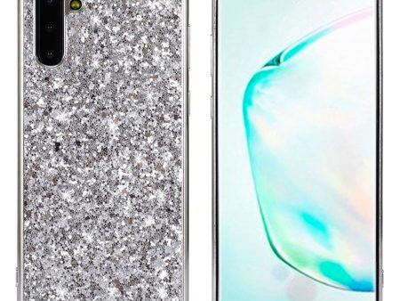 Glitter Samsung Galaxy Note 10 case - Silver For Sale