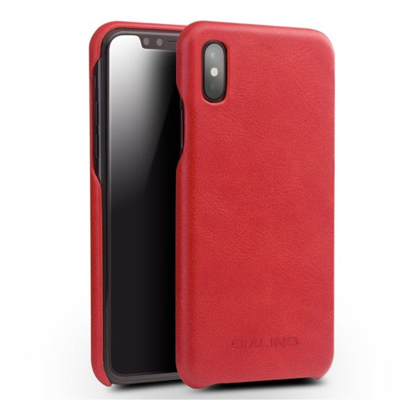 QIALINO iPhone X cowhide leather case - Red Discount