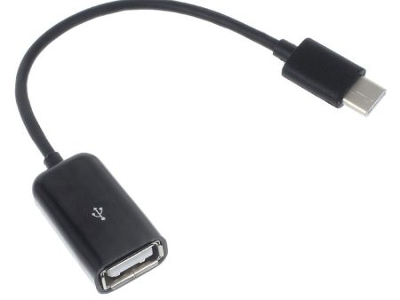 USB 3.1 Type-C Male to USB 2.0 A Female OTG Cable - Black on Sale