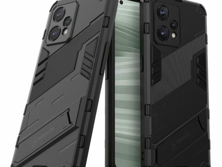 Shockproof hybrid cover with a modern touch for Realme 9 Pro Plus - Black on Sale