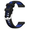 18mm Universal dual color cross strip silicone strap - Black   Blue Online