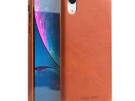 QIALINO iPhone Xr genuine leather case - Brown Cheap