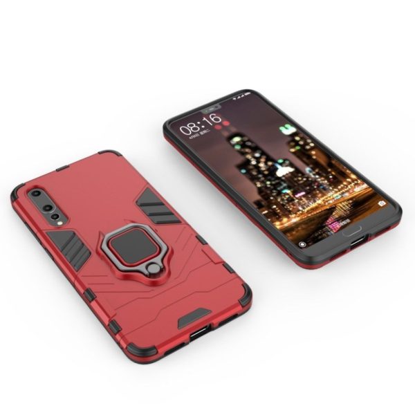 Huawei P20 Pro cool guard kickstand combo case with ring holder - Red Online Hot Sale