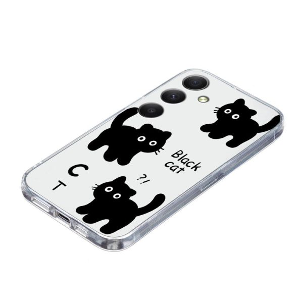 Imagine Samsung Galaxy A55 cover - Black Cat For Sale