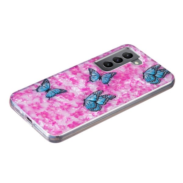 Marble Samsung Galaxy S21 Plus 5G case - Butterfly and Flower For Discount