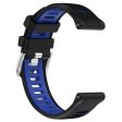 18mm Universal dual color cross strip silicone strap - Black   Blue Online