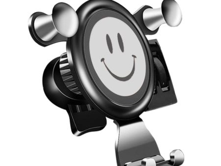 RUNDONG smiley face car mount holder - Grey Cheap