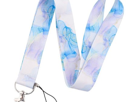 Universal chemistry pattern phone lanyard - Blue and Purple Marble For Sale