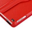 iPad (2017) litchi grain rotating PU leather case - Red Online now