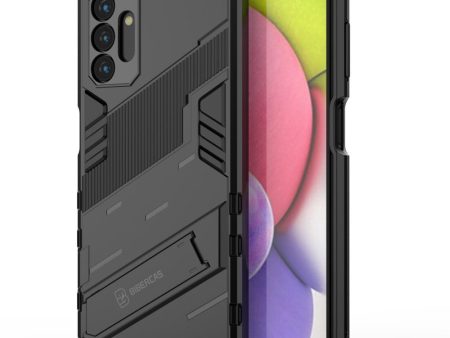 Shockproof hybrid cover with a modern touch for Samsung Galaxy A13 5G - Black on Sale