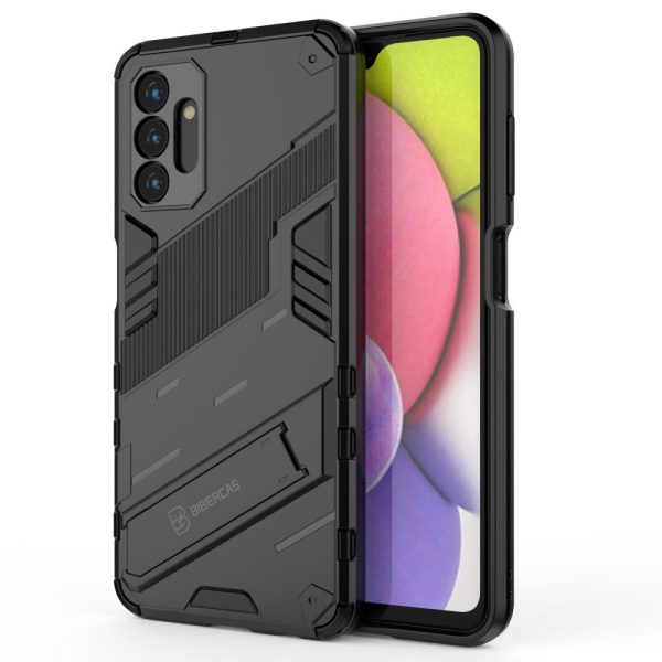 Shockproof hybrid cover with a modern touch for Samsung Galaxy A13 5G - Black on Sale