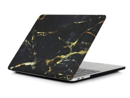 MacBook Pro 15 Touchbar pattern printing protective case - Marble Pattern   Black + Gold For Discount