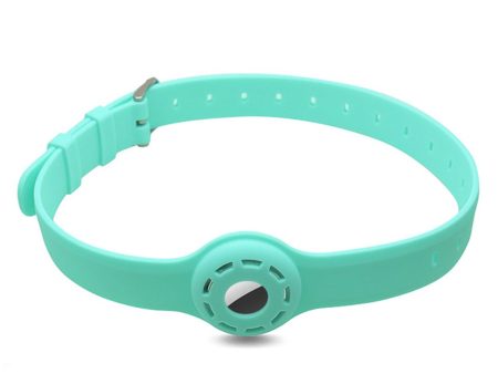 AirTags pet collar design silicone strap - Cyan on Sale