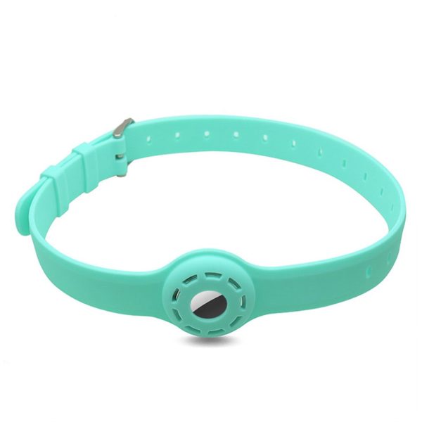 AirTags pet collar design silicone strap - Cyan on Sale