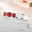 Smart editable stainless steel NFC ring - Red   12# Online now