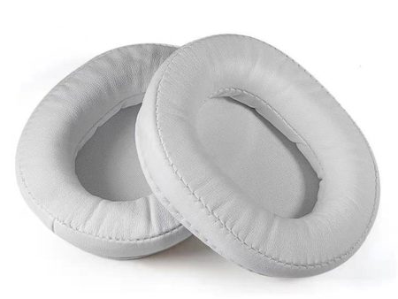 1 Pair Audio-Technica ATH-M50X   ATH-M40X   MSR7   M20 leather ear cushion pad - White Hot on Sale