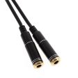 Male To Two Female 30cm Audio Splitter Cable - Black For Sale