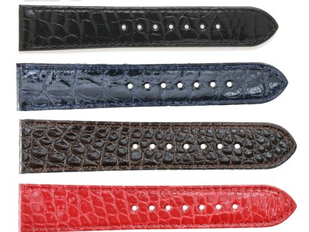 Banda No. 620 Genuine Crocodile Fine Leather Straps (12mm~24mm) For Cheap